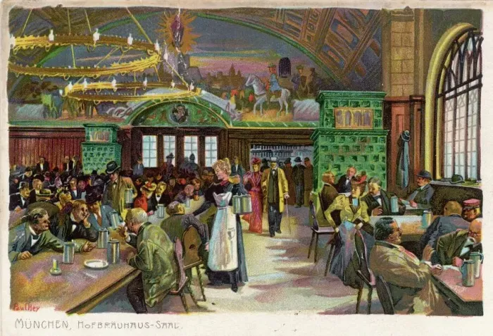 Framed Print : Munich Bierkeller Print: The Hofbrauhaus-Saal, Munchen 1905 Framed Print : Munich Bierkeller Print: The Hofbrauhaus-Saal, Munchen 1905