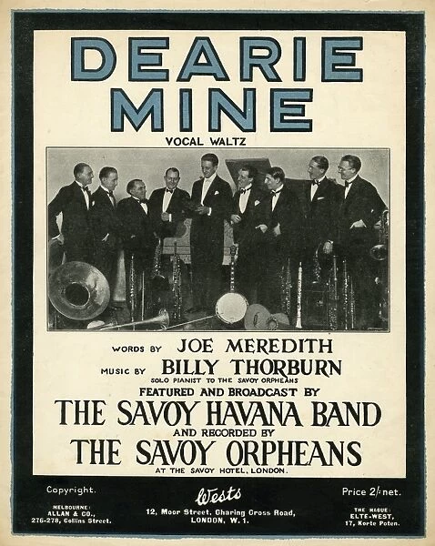 Music cover, Dearie Mine, by Meredith and Thorburn