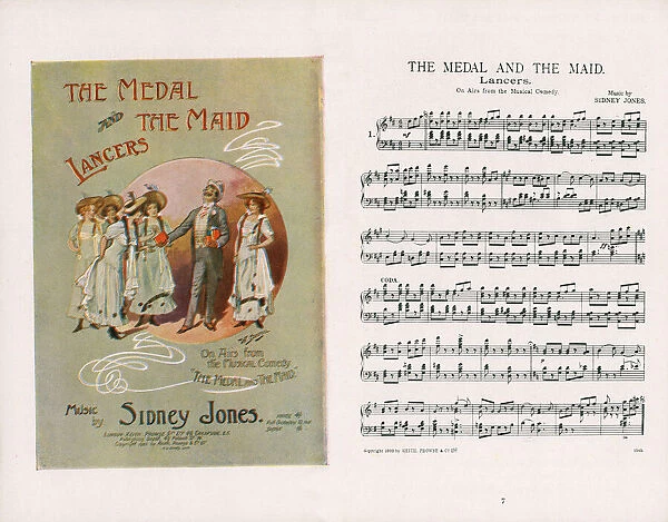 Musical comedy, The Medal and the Maid, Lancers, music by Sidney Jones. Date: 1900s