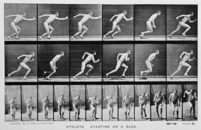 Framed Print : Muybridge Running Print Framed Print : Muybridge Running Print