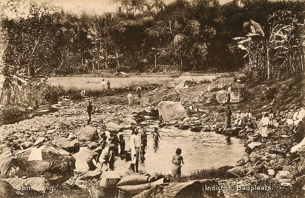 Native bathing pool, Semarang, North Java, Indonesia