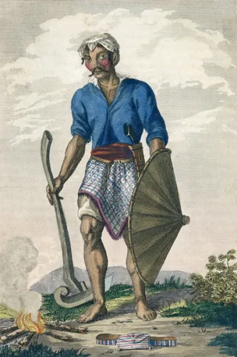 Framed Print : Java Farmer Print circa 1835 Framed Print : Java Farmer Print circa 1835