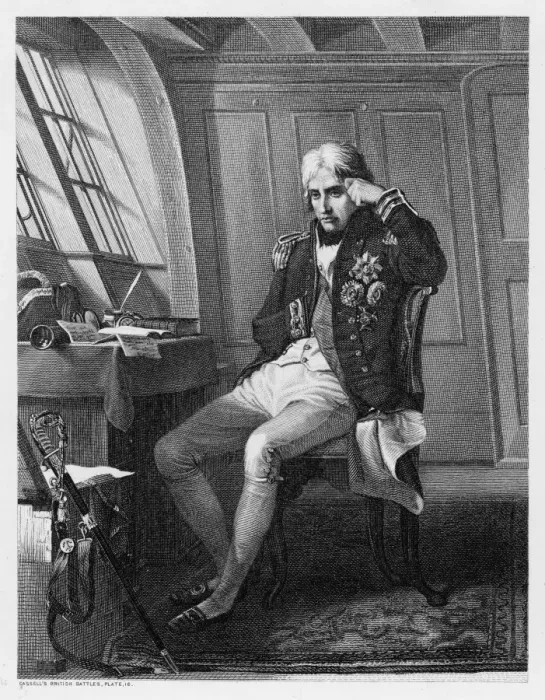 Framed Print : Nelson in his Cabin Print Framed Print : Nelson in his Cabin Print