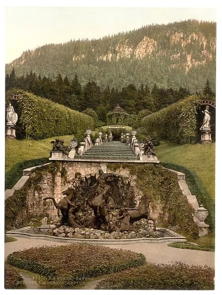 Neptune Fountain, Linderhof Castle, Upper Bavaria, Germany