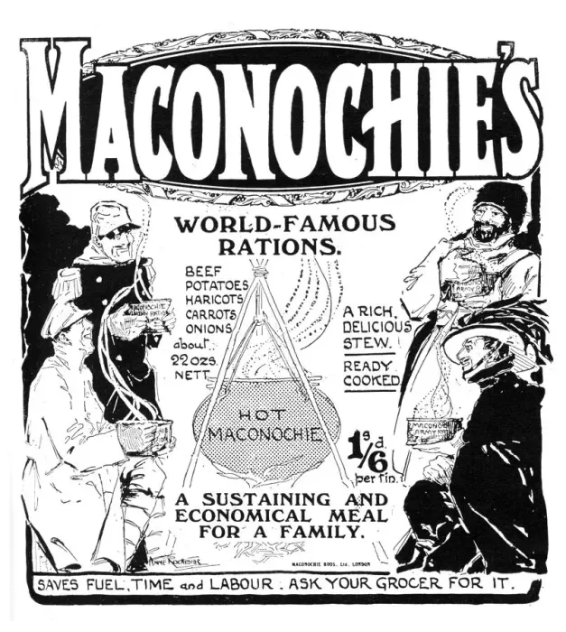 Framed Print : Maconochie's WW1 Stew Advertisement Print, 1917 Framed Print : Maconochie's WW1 Stew Advertisement Print, 1917