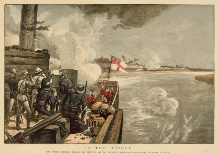 Framed Print : TO THE RESCUE ! Lord Charles Beresford Print 1885