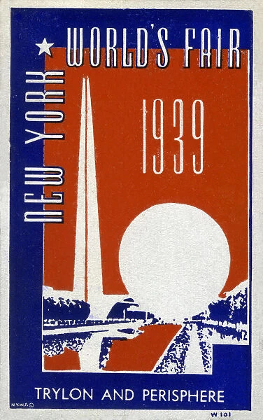 New York Worlds Fair - Trylon and Perisphere - Promo card