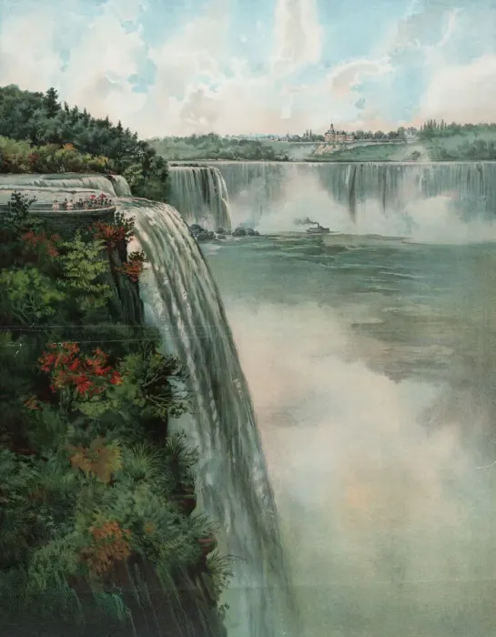 Framed Print : Niagara Falls Print, c1899 Framed Print : Niagara Falls Print, c1899