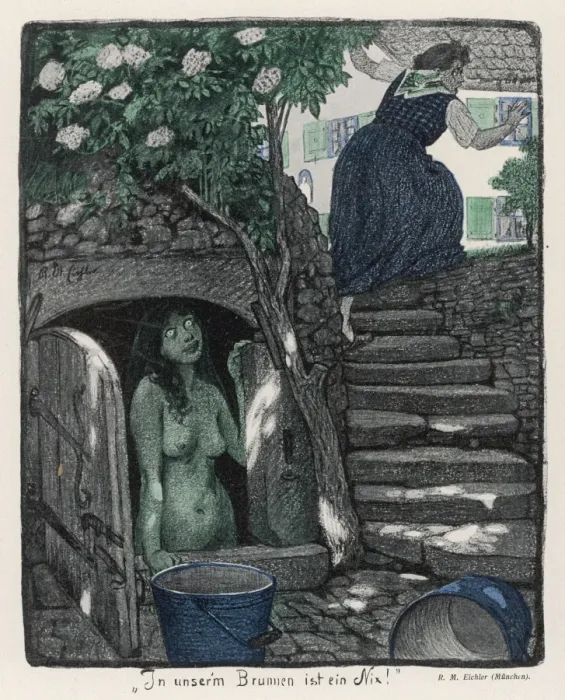 Framed Print : Nixie in the Well Print Framed Print : Nixie in the Well Print