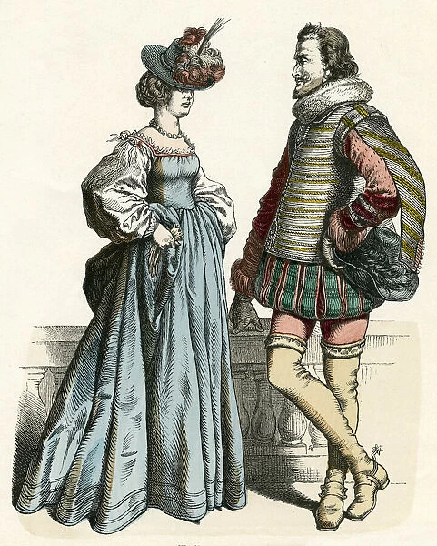 Noble German couple in costume