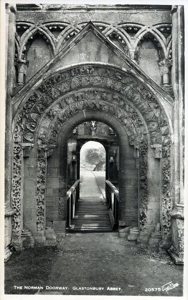 The Norman Doorway - Glastonbury Abbey, Somerset