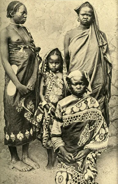 Nubian women and girl, Sudan, East Central Africa