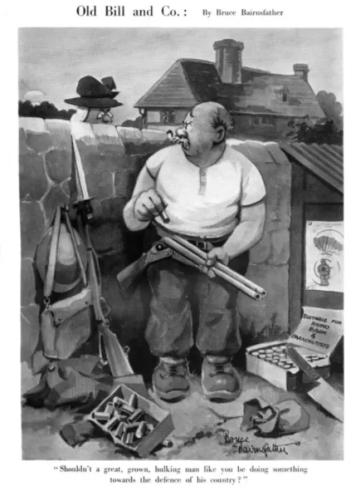 Framed Print : Old Bill and Co Print, 1940 Framed Print : Old Bill and Co Print, 1940