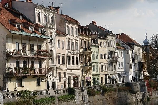 Old houses in Ljubljana, Slovenia