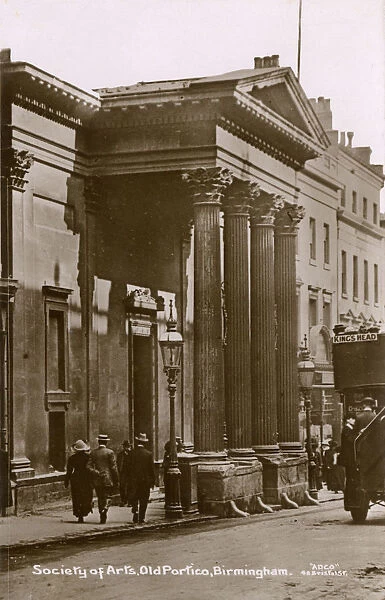 Old portico of the Society of Arts, New Street, Birmingham