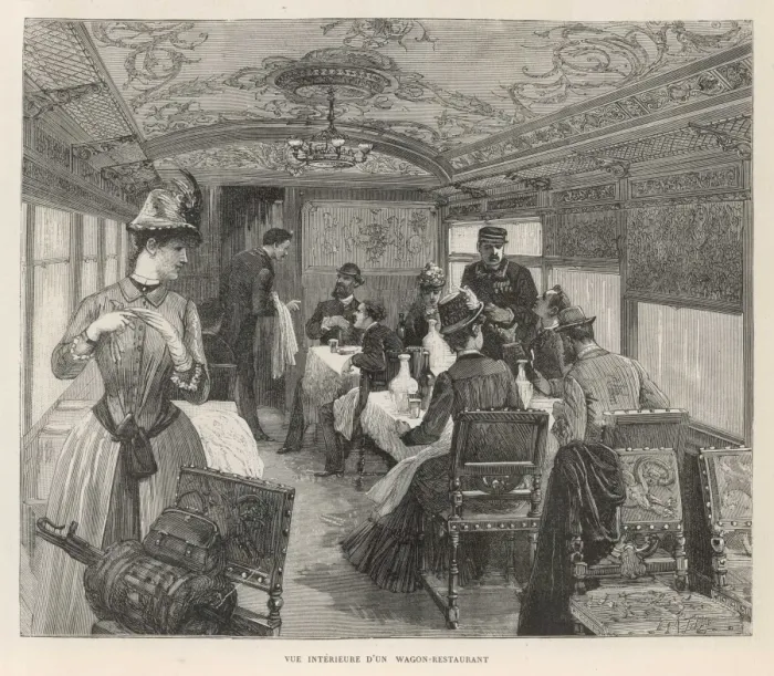 Framed Print : Orient Express Dining Car Print Framed Print : Orient Express Dining Car Print
