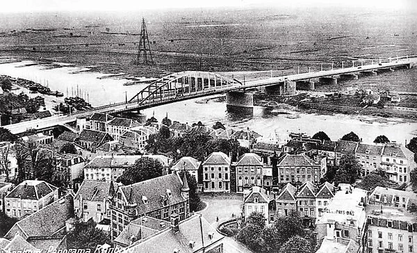 The original road bridge over the River Rhine, Arnhem