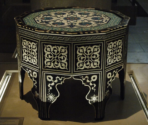 Ottoman marquetry and tile-top table. Turkey. 1560. Victoria