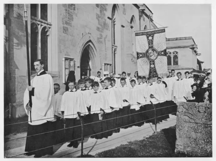 Framed Print : Painswick Clipping Print - The Procession Framed Print : Painswick Clipping Print - The Procession