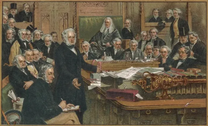 Framed Print : Palmerston in Commons Print Framed Print : Palmerston in Commons Print