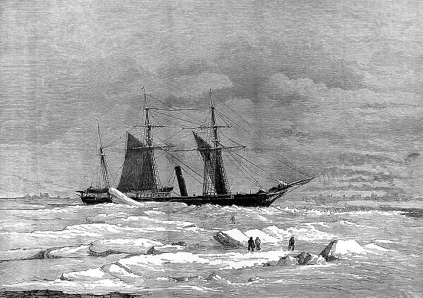 The Pandora in Peels Strait, 1875