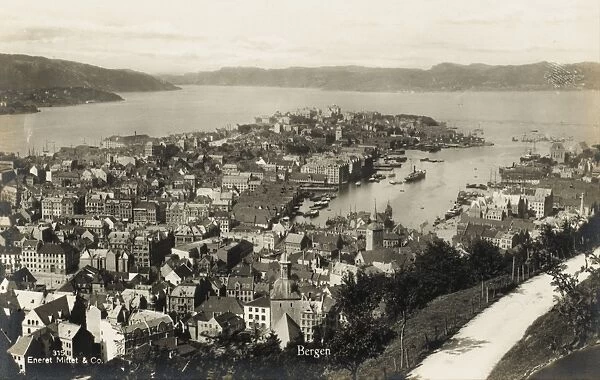 Panoramic view of Bergen, Norway
