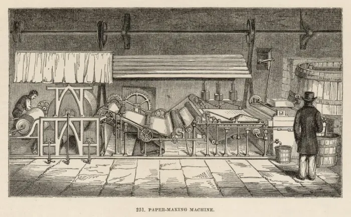 Framed Print : Paper-Making Machine Print: Paper Production Process Framed Print : Paper-Making Machine Print: Paper Production Process