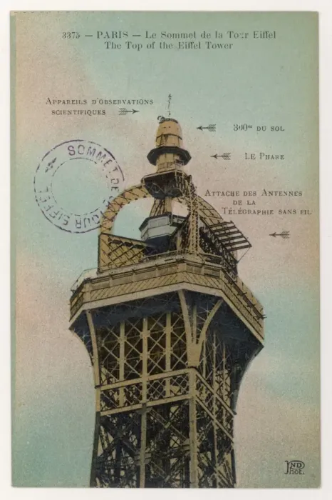 Framed Print : Paris Eiffel Tower Print 1921 Summit View Framed Print : Paris Eiffel Tower Print 1921 Summit View
