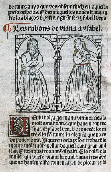 Paris and Viana. 15th century. Viana and Isabel