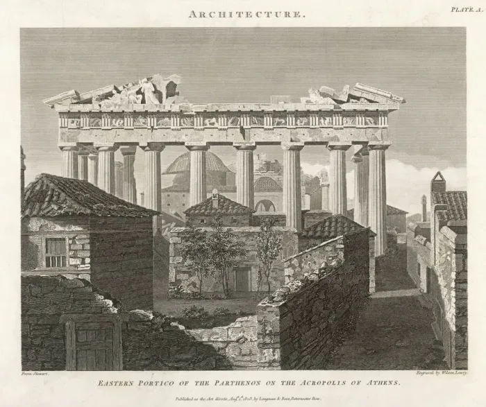 Framed Print : The Eastern Portico of the Parthenon Print Framed Print : The Eastern Portico of the Parthenon Print