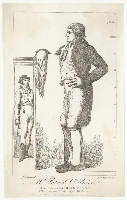 Framed Print : Print of Patrick Cotter O'Brien, Irish Giant Framed Print : Print of Patrick Cotter O'Brien, Irish Giant