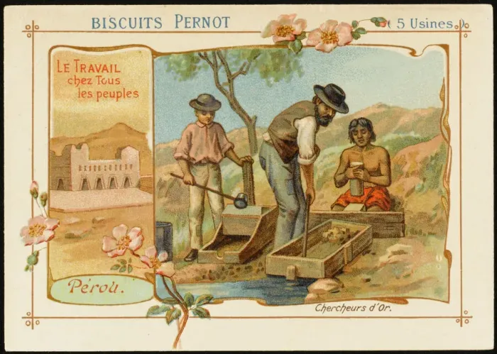 Framed Print : Peru Gold Prospecting Print Framed Print : Peru Gold Prospecting Print