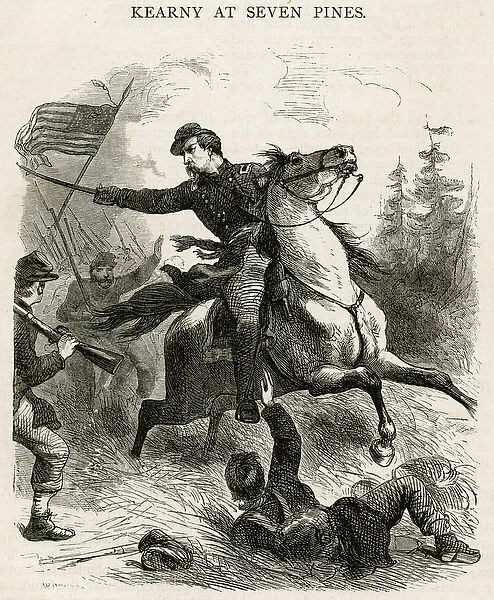 Philip Kearny fighting at Seven Pines