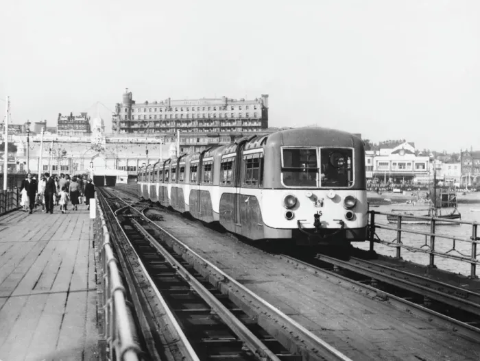 Framed Print : Southend Pier Train Print Framed Print : Southend Pier Train Print