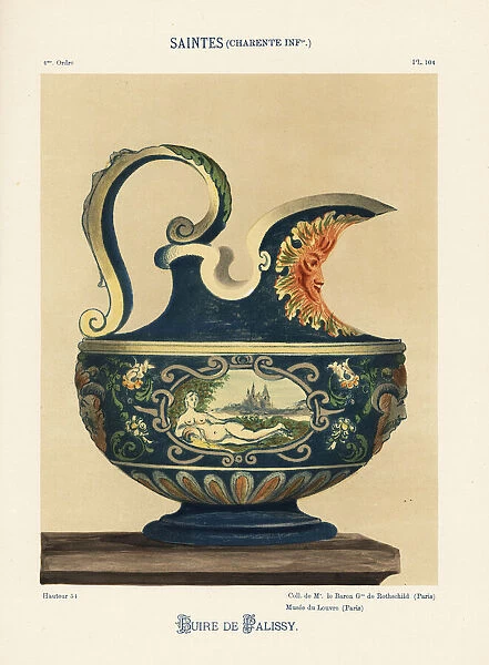 Pitcher by Bernard Palissy, potter from Saintes