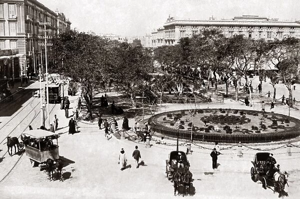 Place des Consuls, Alexandria, Egypt, circa 1890