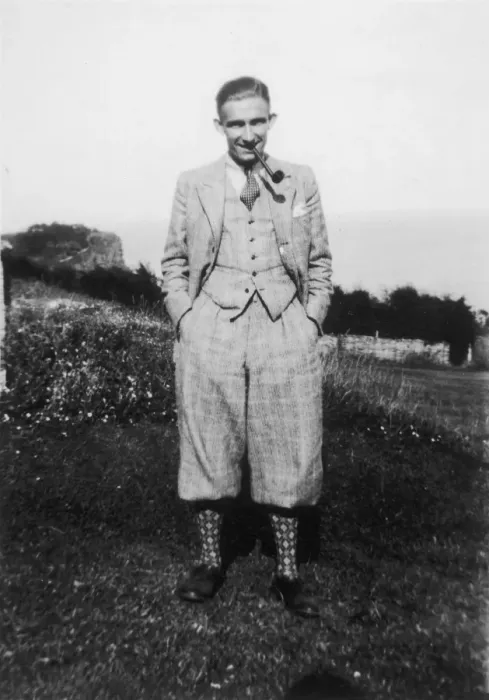 Framed Print : Plus Fours with Argyll Socks Print