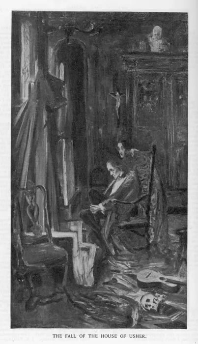Framed Print : The Fall of the House Usher Print: Roderick and Madeline Inside Framed Print : The Fall of the House Usher Print: Roderick and Madeline Inside