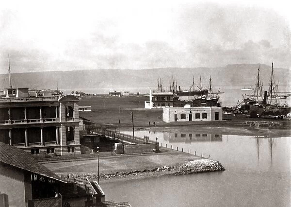 Port of Suez (Port Tewfik) Egypt, circa 1890