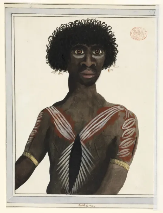 Framed Print : Print of a portrait of Balloderree, an Aboriginal man Framed Print : Print of a portrait of Balloderree, an Aboriginal man