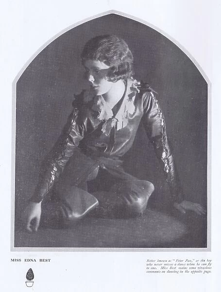 A portrait of the actress and dancer Edna Best as Peter Pan