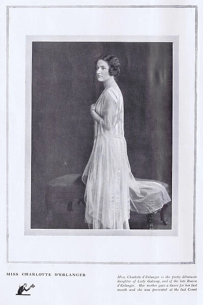 A portrait of Charlotte D Erlanger, society debutante, 1922