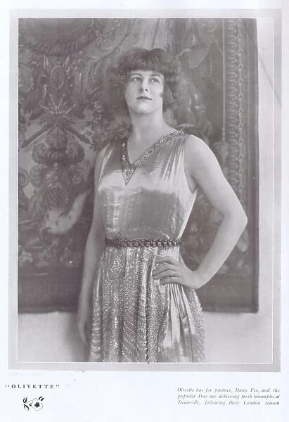A portrait of the English dancer Olivette, London, 1922