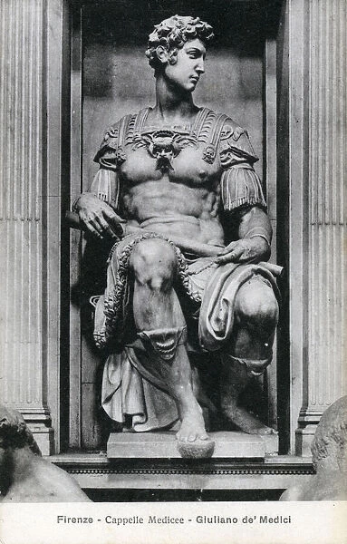 Portrait of Giuliano de Medici by Michelangelo