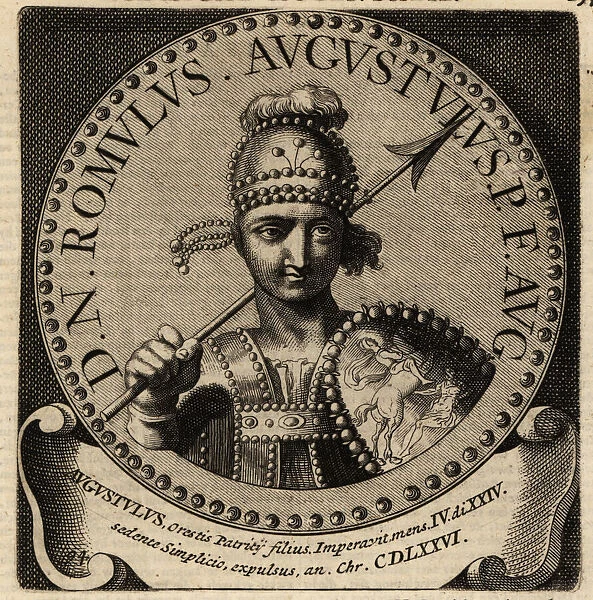 Portrait of Roman Emperor Romulus Augustulus