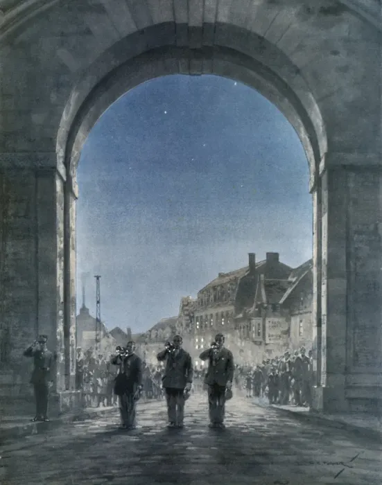Framed Print : The Last Post Print: Buglers at Ypres' Menin Gate, 1930 Framed Print : The Last Post Print: Buglers at Ypres' Menin Gate, 1930