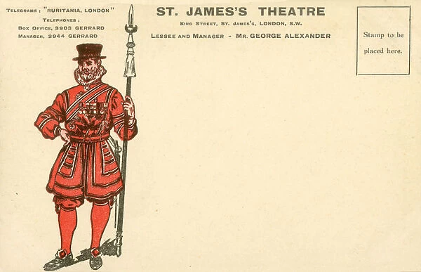 Postcard, St Jamess Theatre, King Street, London