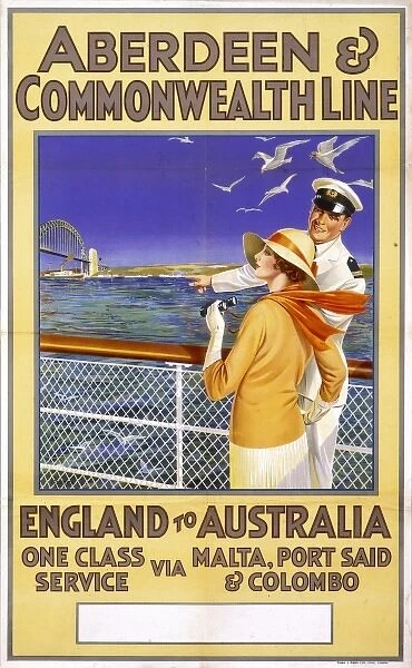 Poster advertising Aberdeen & Commonwealth Line