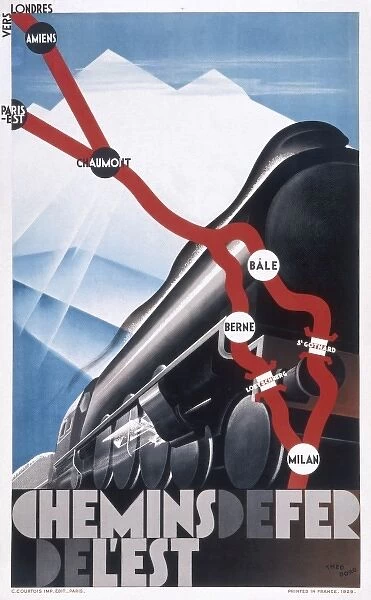 Poster advertising French railways