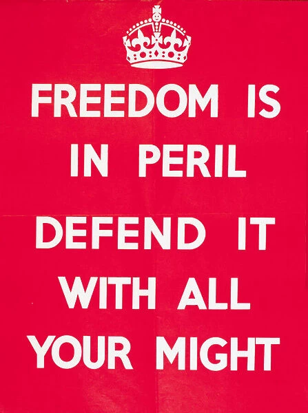 Poster, Freedom is in Peril, WW2